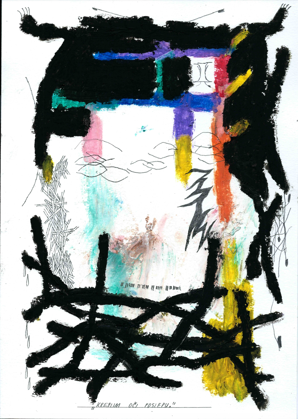 kreslím oči poslepu