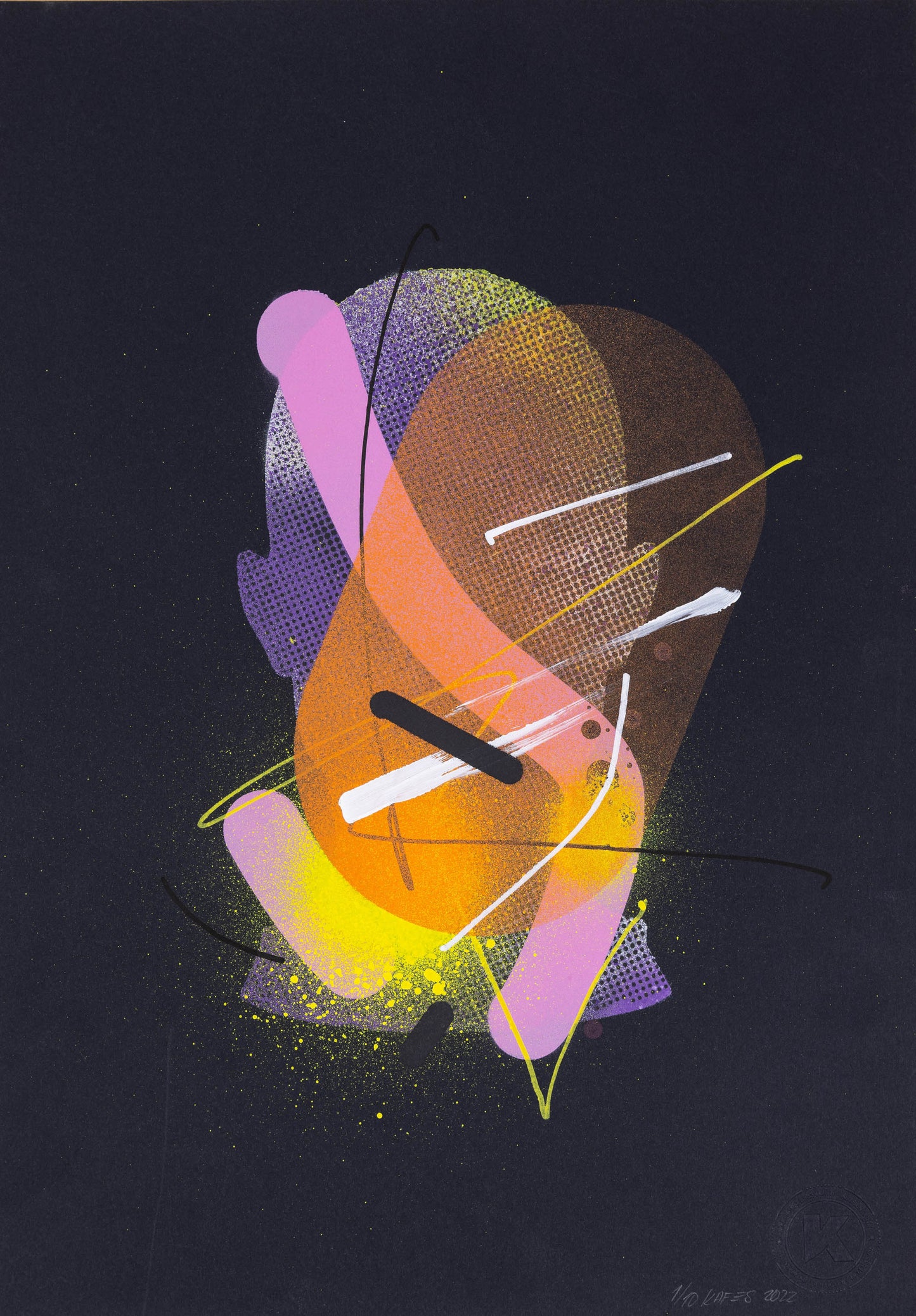 Girl's head (black) 